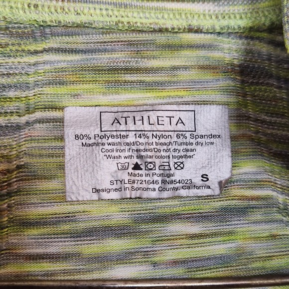 Athleta Sportswear Woman’s Yellow and Grey Long Sleeve Quarter Zip Size Small - Picture 2 of 4